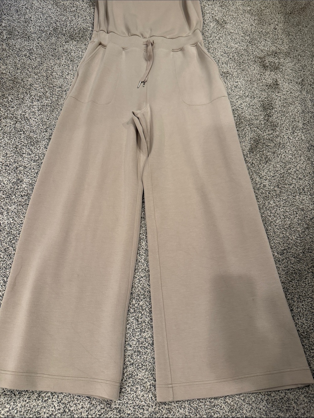 SPANX Sleeveless Wide-Leg Jumpsuit in Taupe - Picture 2 of 5